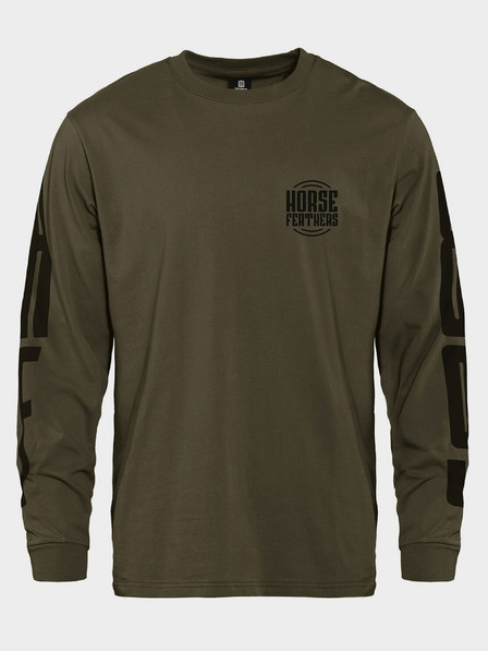 Horsefeathers Tricou Tall Typo LS - măsliniu ars mărimea L HORSEFEATHERS