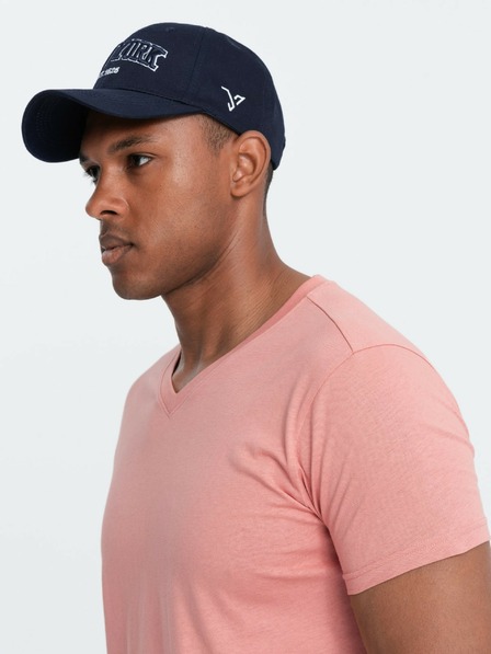 Ombre Clothing Bărbați BASIC Classic bumbac Crewneck T-Shirt - Pink V7 OM-TSBS-0145 Ombre Clothing