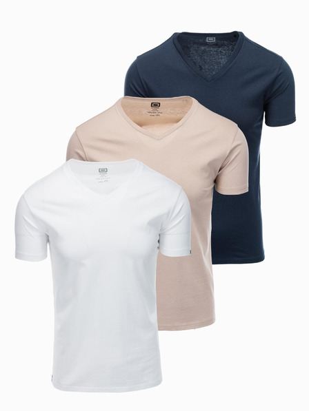 Ombre Clothing Tricou pentru bărbați fără imprimeu - mix 3 buc Z29 Ombre Clothing