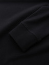 Ombre Clothing Tricou bărbătesc LOOSE FIT din bumbac cu mânecă lungă și gât rotund - negru V1 OM-LSBC-0129 Ombre Clothing