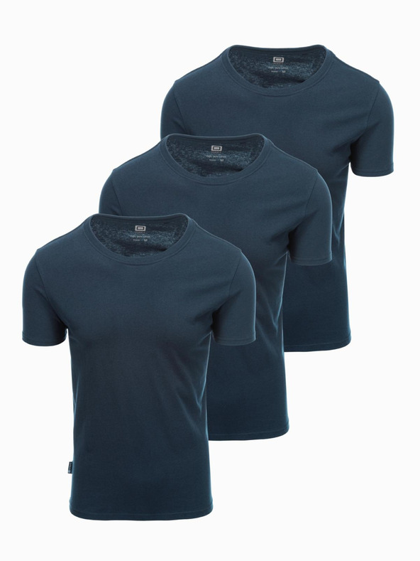 Ombre Clothing Tricou pentru bărbați fără imprimeu - mix 3 buc Z29 Ombre Clothing