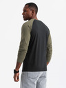 Ombre Clothing Tricou bărbătesc imprimat cu mânecă lungă - negru V1 OM-LSPT-0119 Îmbrăcăminte Ombre