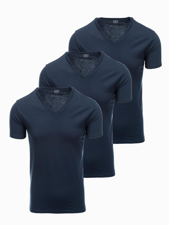Ombre Clothing Tricou pentru bărbați fără imprimeu - mix 3 buc Z29 Ombre Clothing