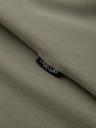 Ombre Clothing Tricou bărbătesc din bumbac LOOSE FIT cu mânecă lungă și gât rotund - kaki V4 OM-LSBC-0129 Ombre Clothing