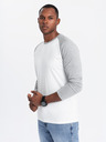 Ombre Clothing Tricou bărbătesc imprimat cu mânecă lungă - negru V1 OM-LSPT-0119 Îmbrăcăminte Ombre