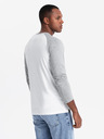 Ombre Clothing Tricou bărbătesc imprimat cu mânecă lungă - negru V1 OM-LSPT-0119 Îmbrăcăminte Ombre