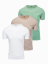 Ombre Clothing Tricou pentru bărbați fără imprimeu - mix 3 buc Z29 Ombre Clothing