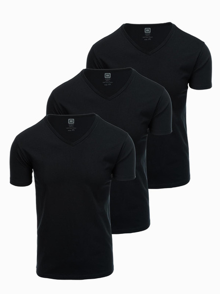 Ombre Clothing Tricou pentru bărbați fără imprimeu - mix 3 buc Z29 Ombre Clothing