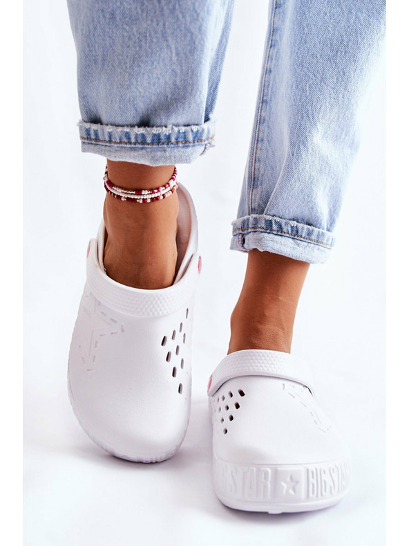 BIG STAR SHOES Papuci strălucitori pentru femei Kroks Big Star White