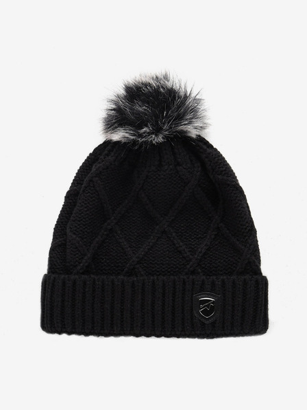ALPINE PRO Șapcă călduroasă cu pompon ALPINE PRO GODERE negru