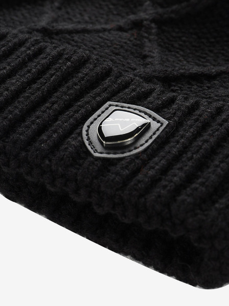 ALPINE PRO Șapcă călduroasă cu pompon ALPINE PRO GODERE negru