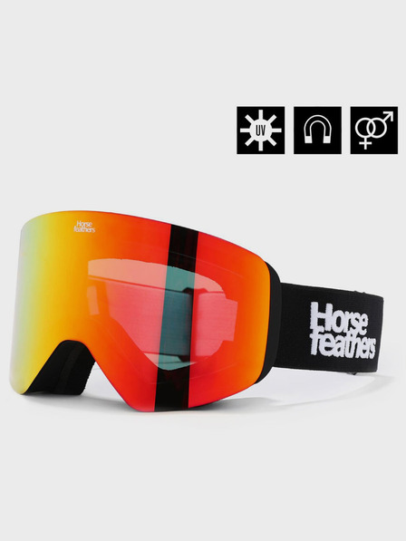 Horsefeathers Snowboard ochelari Colt - negru/roșu oglindă HORSEFEATHERS