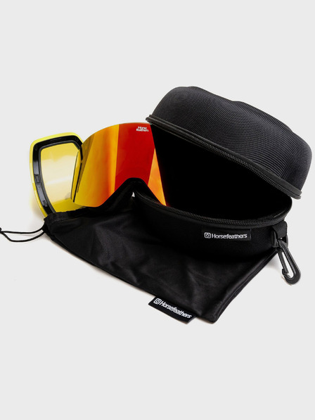 Horsefeathers Snowboard ochelari Colt - negru/roșu oglindă HORSEFEATHERS