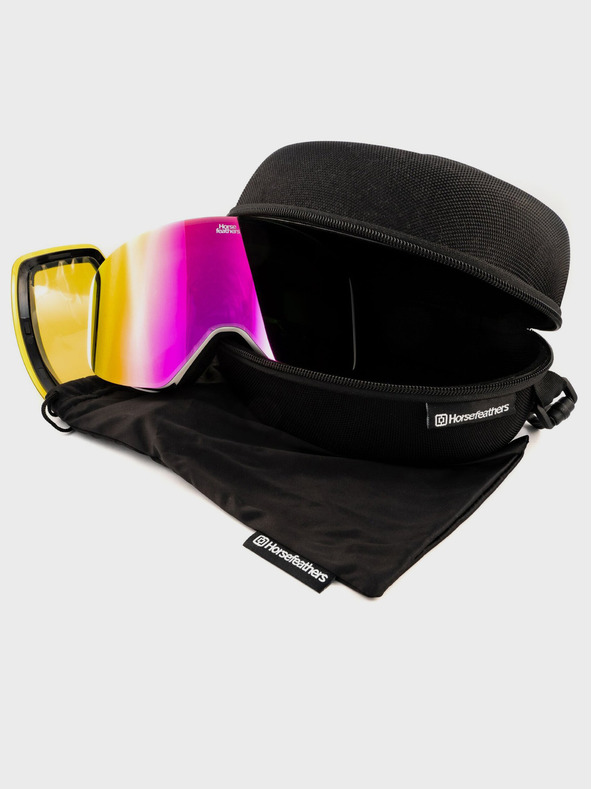 Horsefeathers Ochelari de snowboard Colt - alb/roz oglindă HORSEFEATHERS