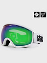 Horsefeathers Ochelari de snowboard Knox - alb/verde oglindă HORSEFEATHERS