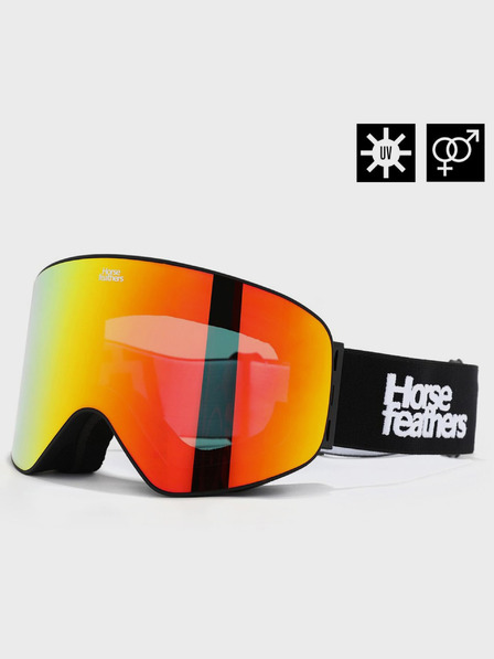 Horsefeathers Ochelari de snowboard Edmond - negru/roșu oglindă HORSEFEATHERS