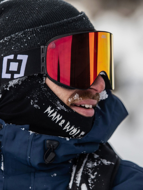 Horsefeathers Ochelari de snowboard Edmond - negru/roșu oglindă HORSEFEATHERS