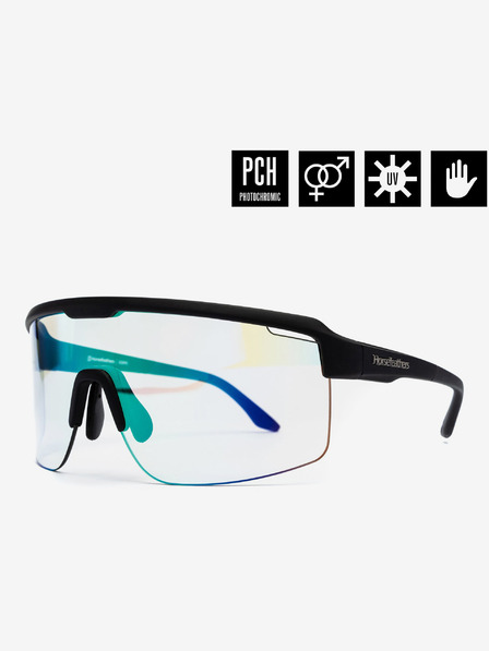 Horsefeathers Ochelari fotocromatici Scorpio - negru mat/verde oglindă HORSEFEATHERS