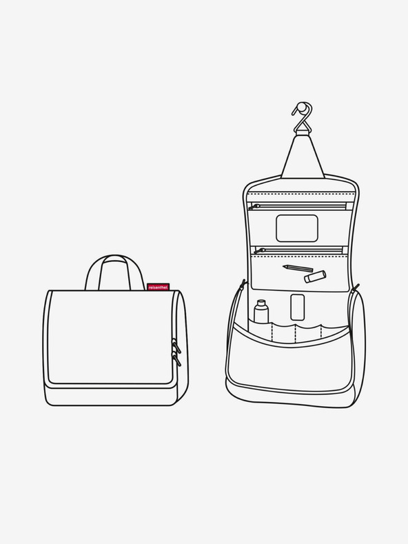 Reisenthel Trusă de cosmetice gri pentru femei Reisenthel Toiletbag Twist Silver