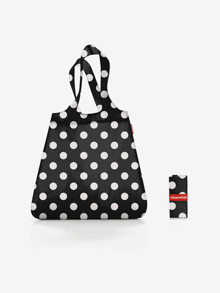 Reisenthel Geantă de cumpărături neagră pentru femei cu buline Reisenthel Mini Maxi Shopper Dots White