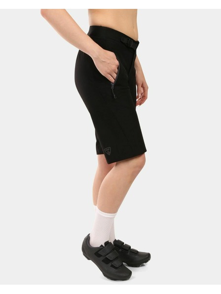 Kilpi Pantaloni scurți ciclism pentru femei Kilpi HIXON-W 2în1 pentru mountain bike Negru