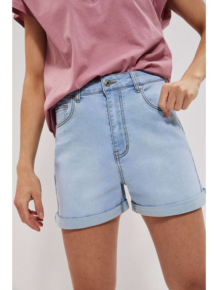 Moodo Pantaloni scurți din denim albastru deschis pentru femei Moodo