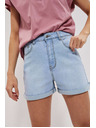 Moodo Pantaloni scurți din denim albastru deschis pentru femei Moodo