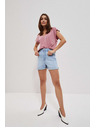 Moodo Pantaloni scurți din denim albastru deschis pentru femei Moodo