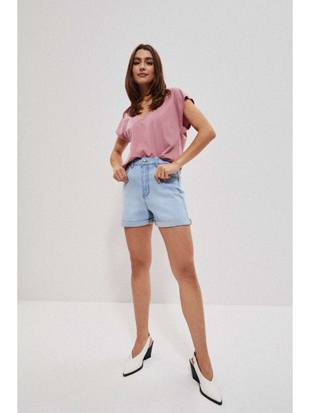 Moodo Pantaloni scurți din denim albastru deschis pentru femei Moodo
