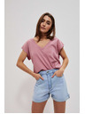 Moodo Pantaloni scurți din denim albastru deschis pentru femei Moodo