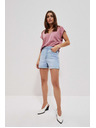 Moodo Pantaloni scurți din denim albastru deschis pentru femei Moodo