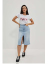 Moodo Tricou pentru femei L-TS-4019 WHITE Moodo