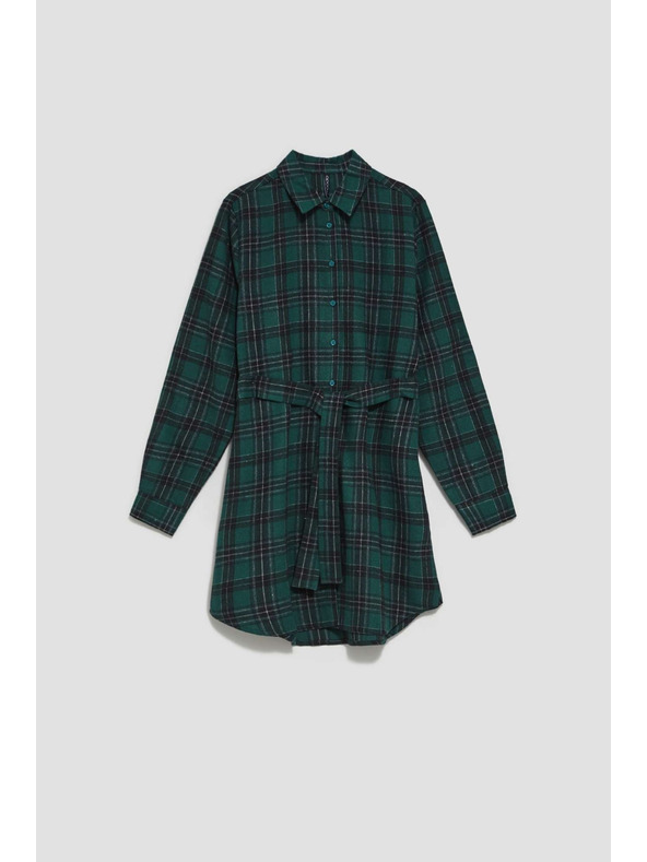 Moodo Cămașă cu dungi verde închis pentru femei Moodo