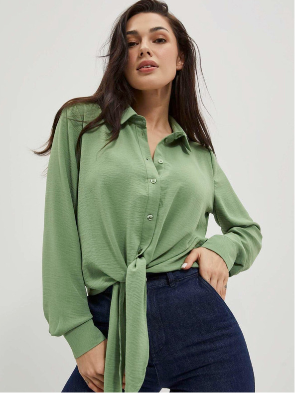 Moodo Cămașă verde pentru femei Moodo