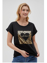 Moodo Tricou negru pentru femei Moodo