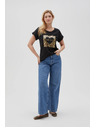 Moodo Tricou negru pentru femei Moodo