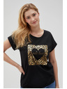 Moodo Tricou negru pentru femei Moodo