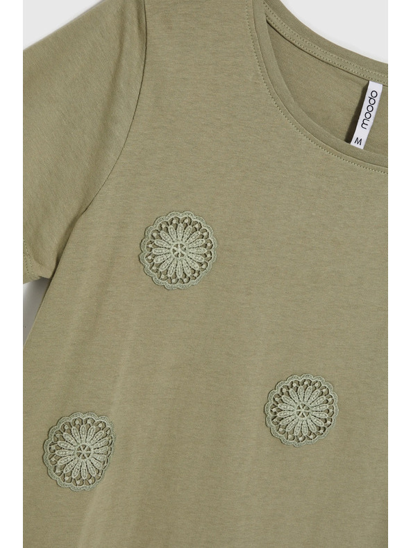 Moodo Tricou măslinie pentru femei Moodo