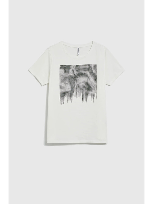 Moodo Tricou alb pentru femei Moodo