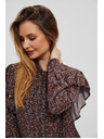 Moodo Bluză cu flori maro pentru femei Moodo