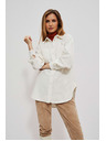 Moodo Cămașă cremă din catifea pentru femei Moodo
