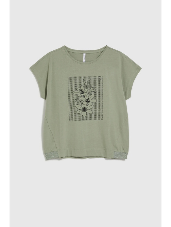 Moodo Tricou măslinie pentru femei Moodo