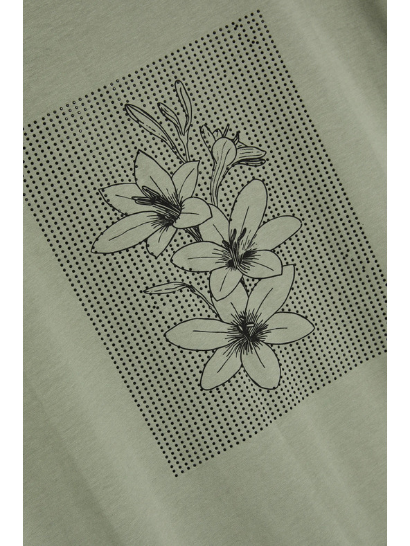 Moodo Tricou măslinie pentru femei Moodo