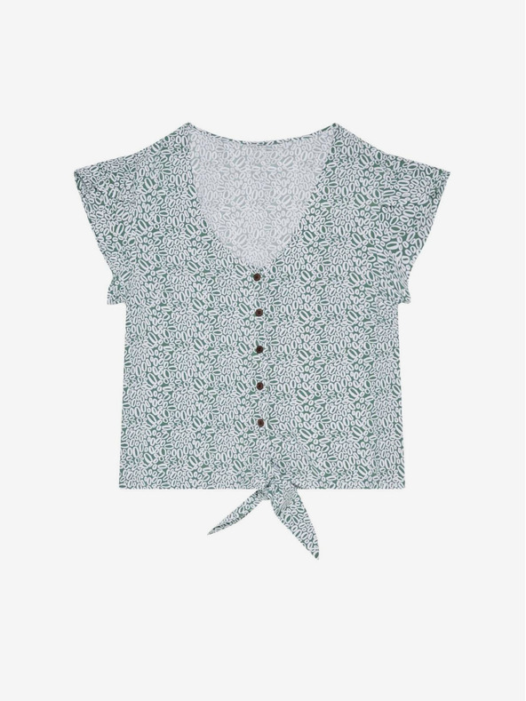 Moodo Cămașă albă și verde cu model pentru femei Moodo