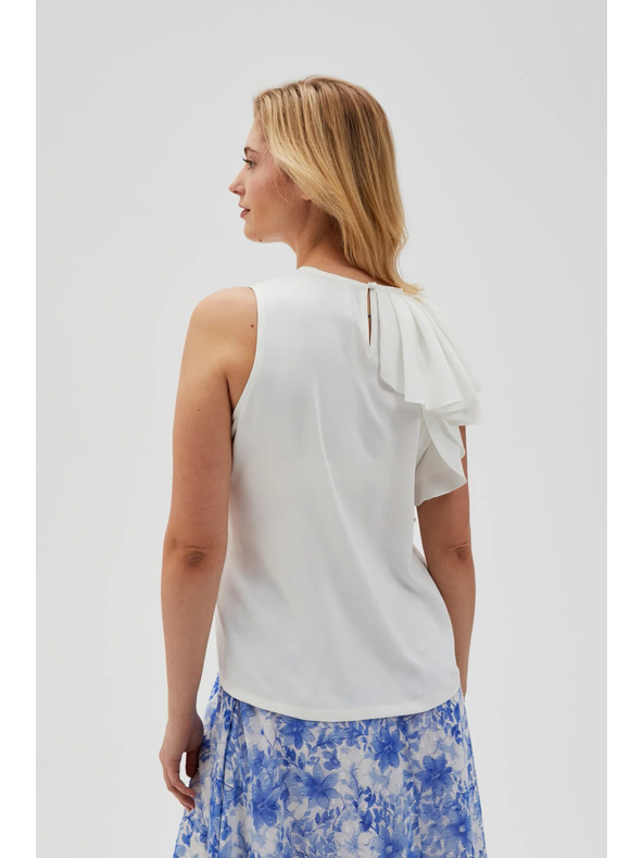 Moodo Tricou alb pentru femei Moodo