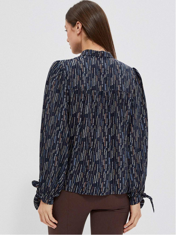 Moodo Bluză cu motive albastru închis pentru femei Moodo