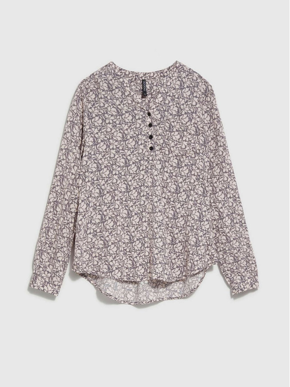 Moodo Cămașă cu model Moodo albă și gri, pentru femei