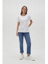 Moodo Tricou alb pentru femei Moodo
