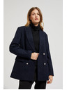Moodo Blazer albastru închis pentru femei Moodo