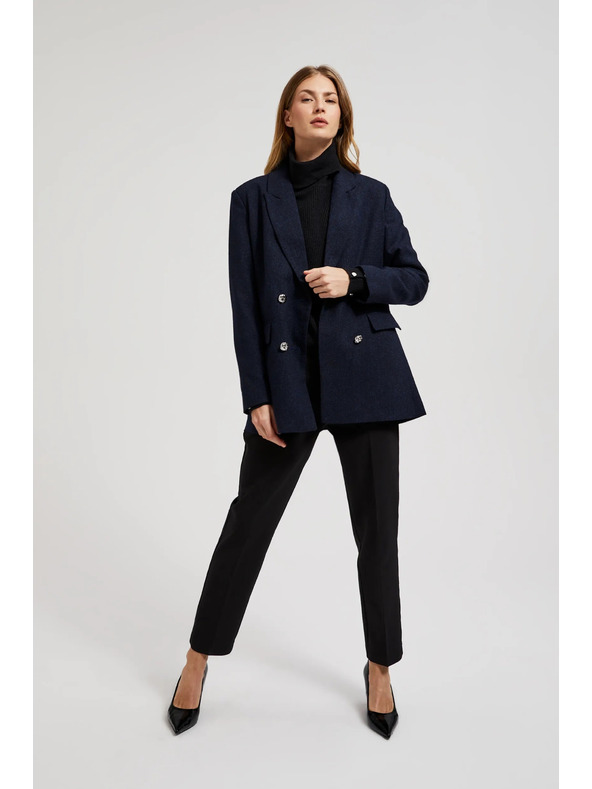 Moodo Blazer albastru închis pentru femei Moodo